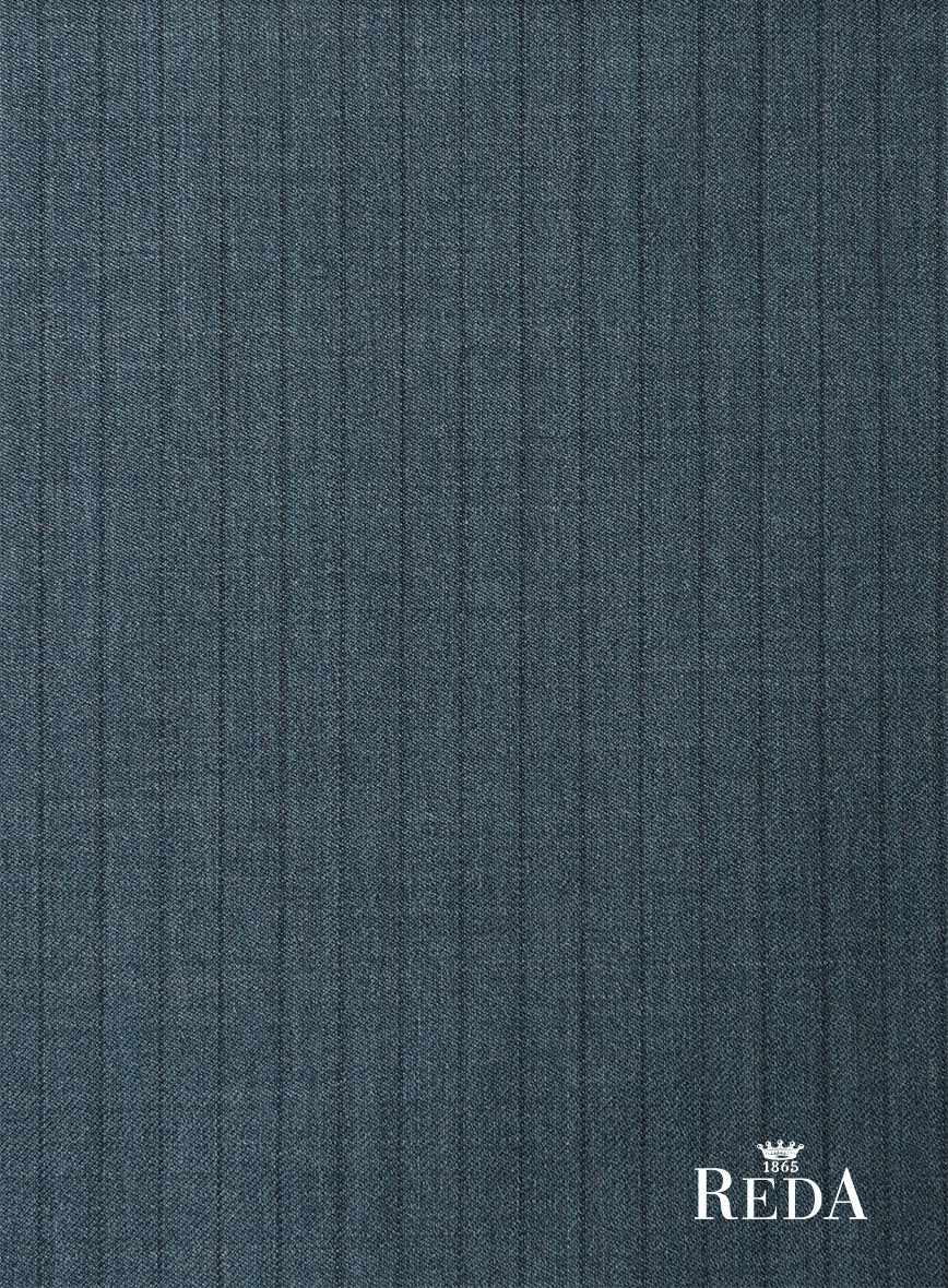 Reda Tibaro Blue Stripe Wool Pants