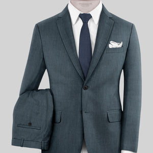 Reda Tibaro Blue Stripe Wool Suit