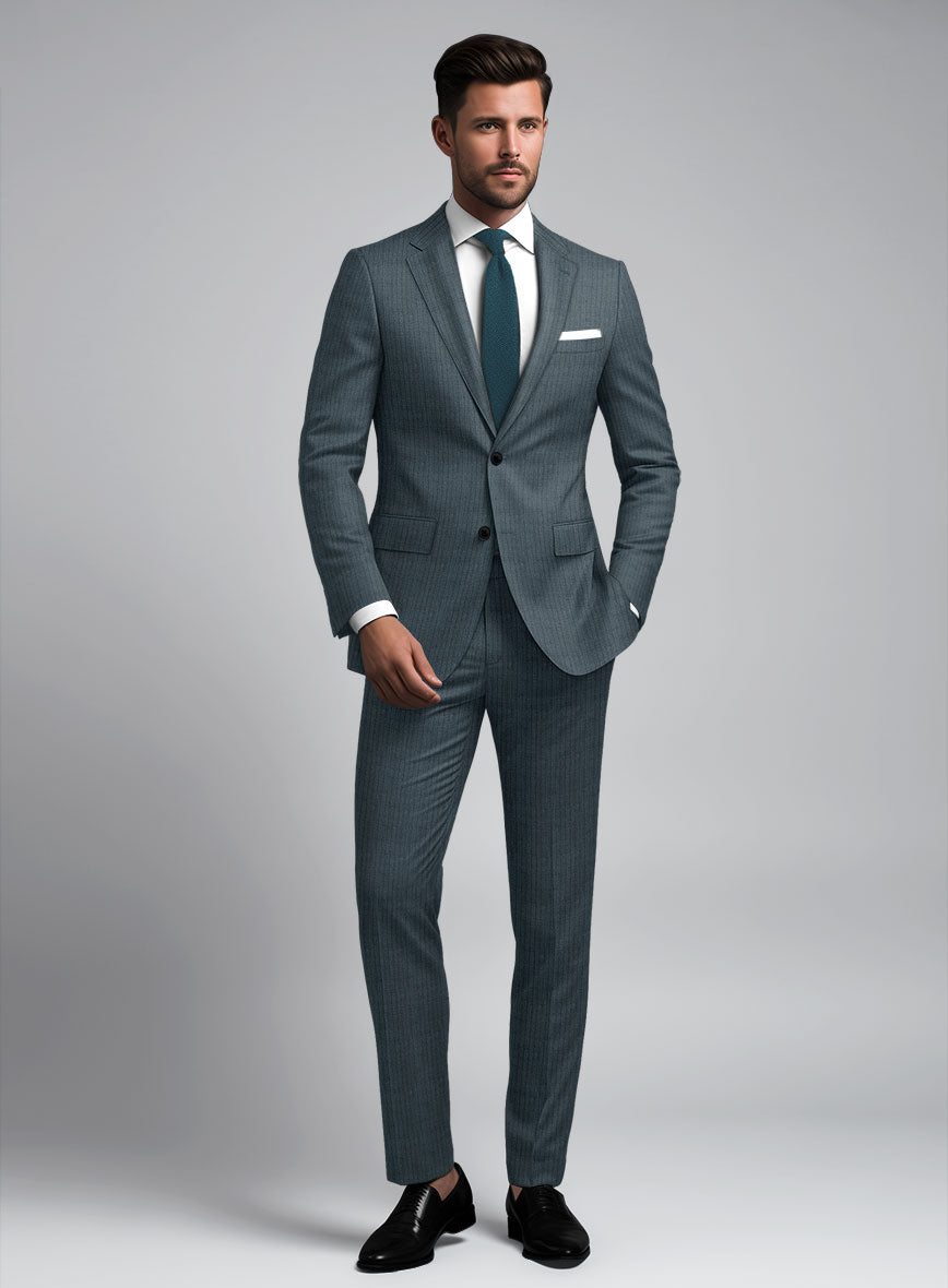 Reda Tibaro Blue Stripe Wool Suit