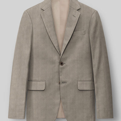 Reda Tibaro Brown Stripe Wool Jacket