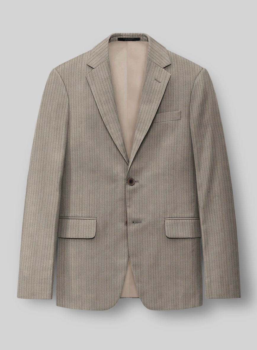 Reda Tibaro Brown Stripe Wool Jacket