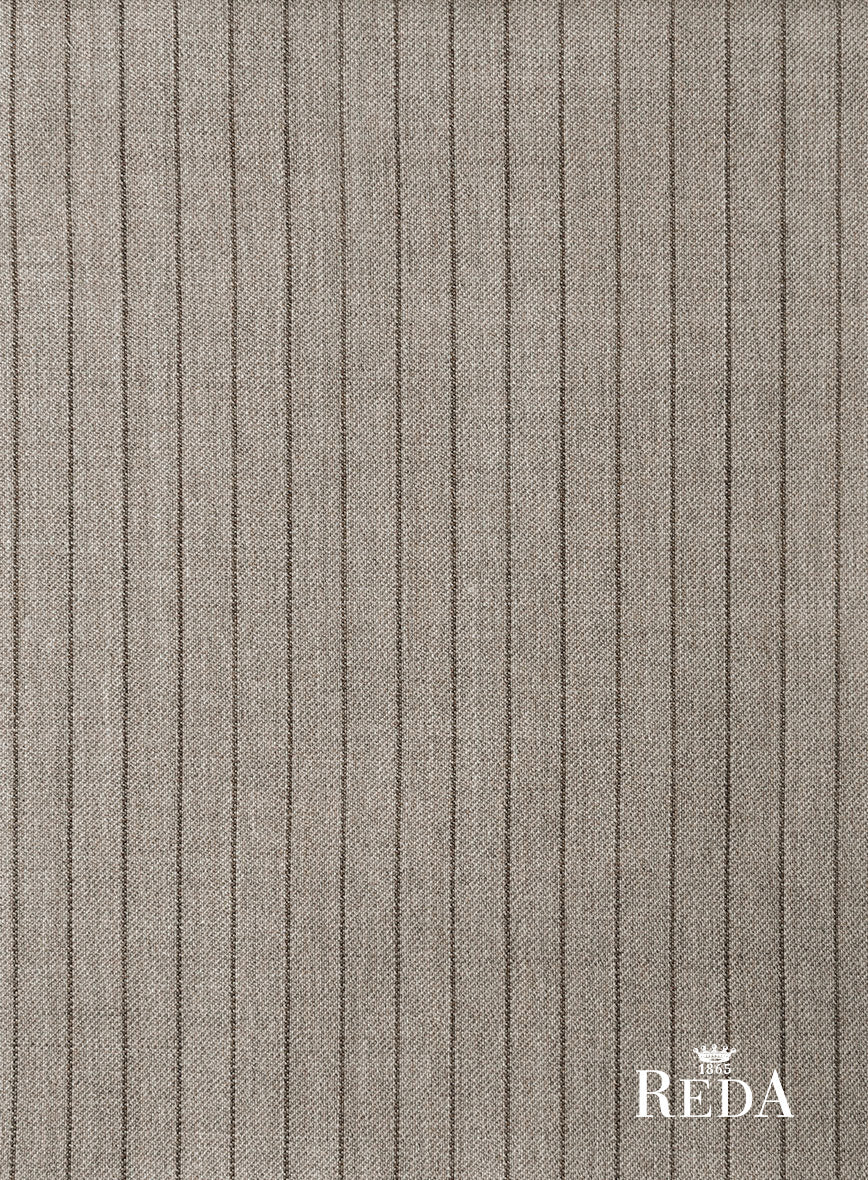 Reda Tibaro Brown Stripe Wool Jacket