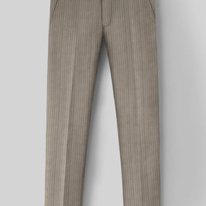 Reda Tibaro Brown Stripe Wool Pants