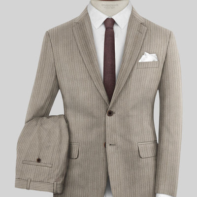 Reda Tibaro Brown Stripe Wool Suit
