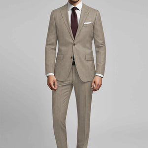 Reda Tibaro Brown Stripe Wool Suit