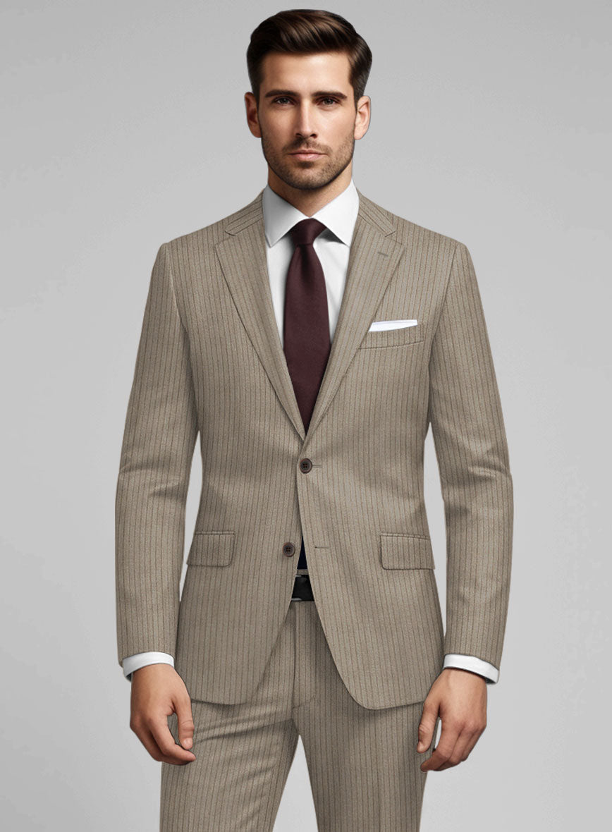 Reda Tibaro Brown Stripe Wool Suit