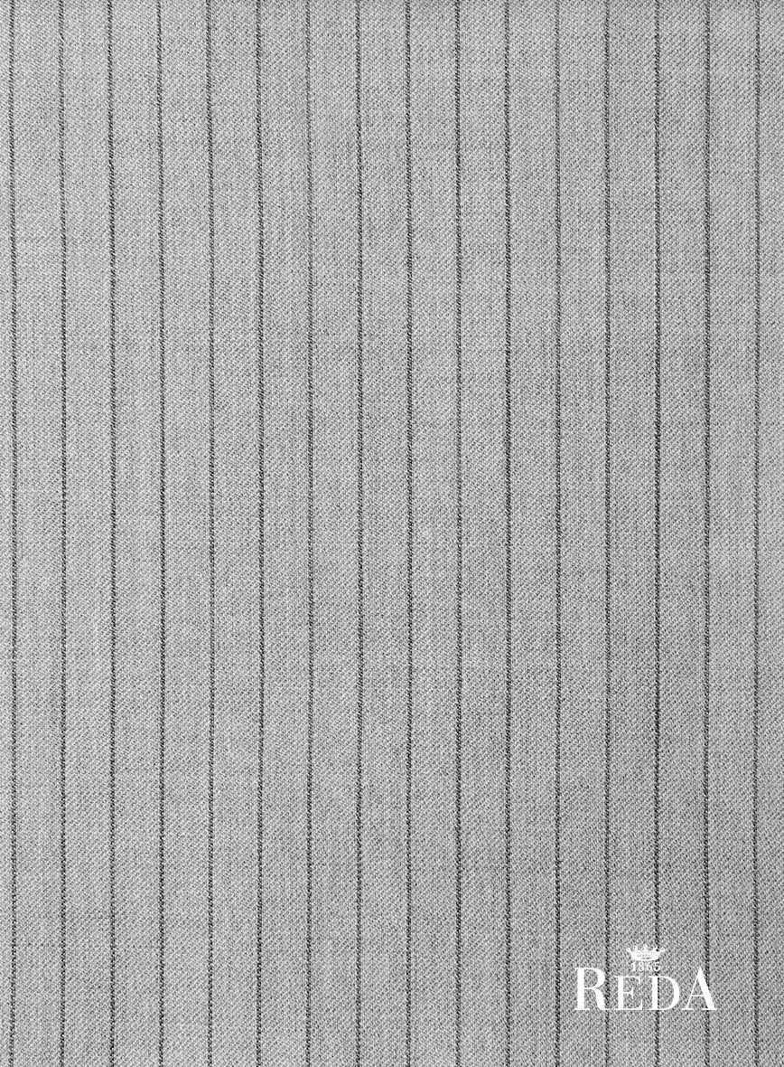 Reda Tibaro Gray Stripe Wool Pants