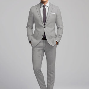 Reda Tibaro Gray Stripe Wool Suit