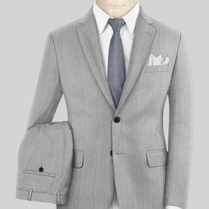 Reda Tibaro Gray Stripe Wool Suit