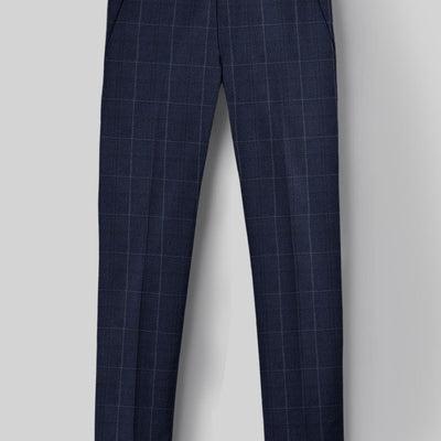 Reda Trivon Blue Checks Wool Suit