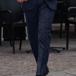 Reda Trivon Blue Checks Wool Suit