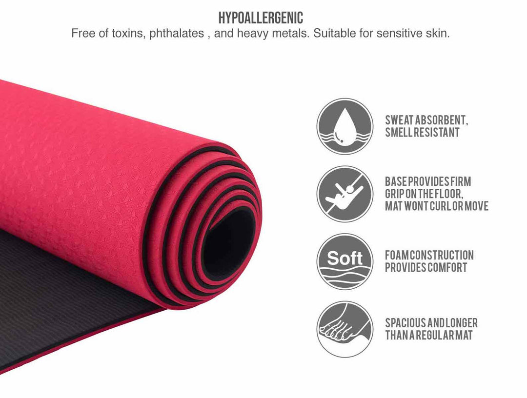 Premium Dual Colour Yoga Fitness Mat