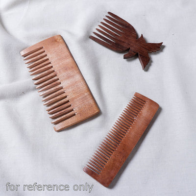 Bijnor Hand Carved Steam Beech Wood Comb (Large)