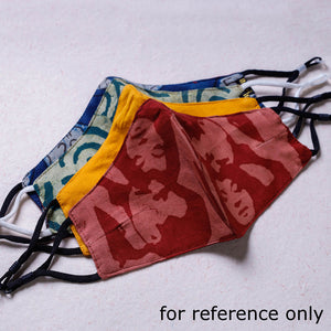 Bindaas Block Printed Cotton 3 Layer Snug Fit Face Cover