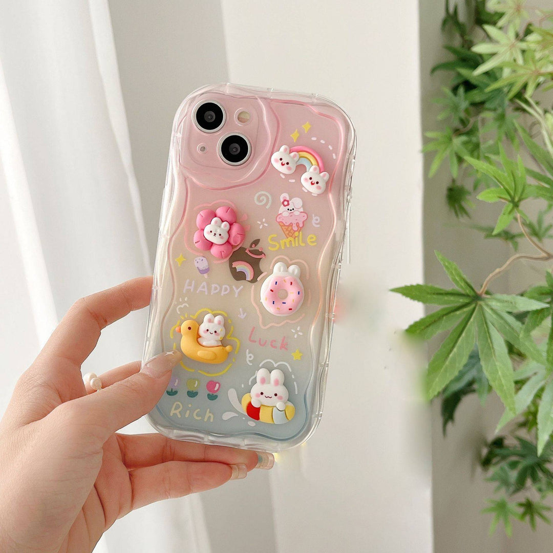 Whimsical 3D Cartoon Case with Bracelet