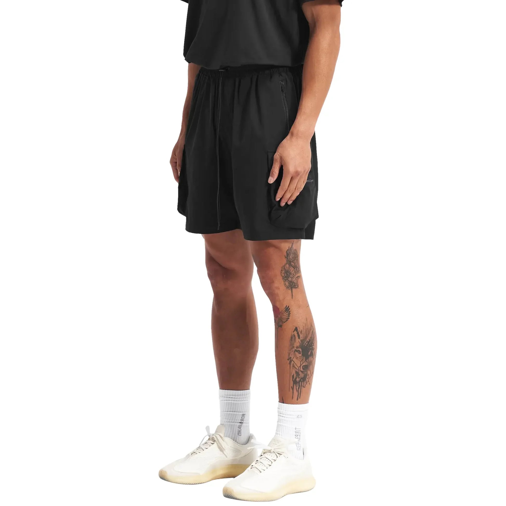 Represent 247 Black Shorts