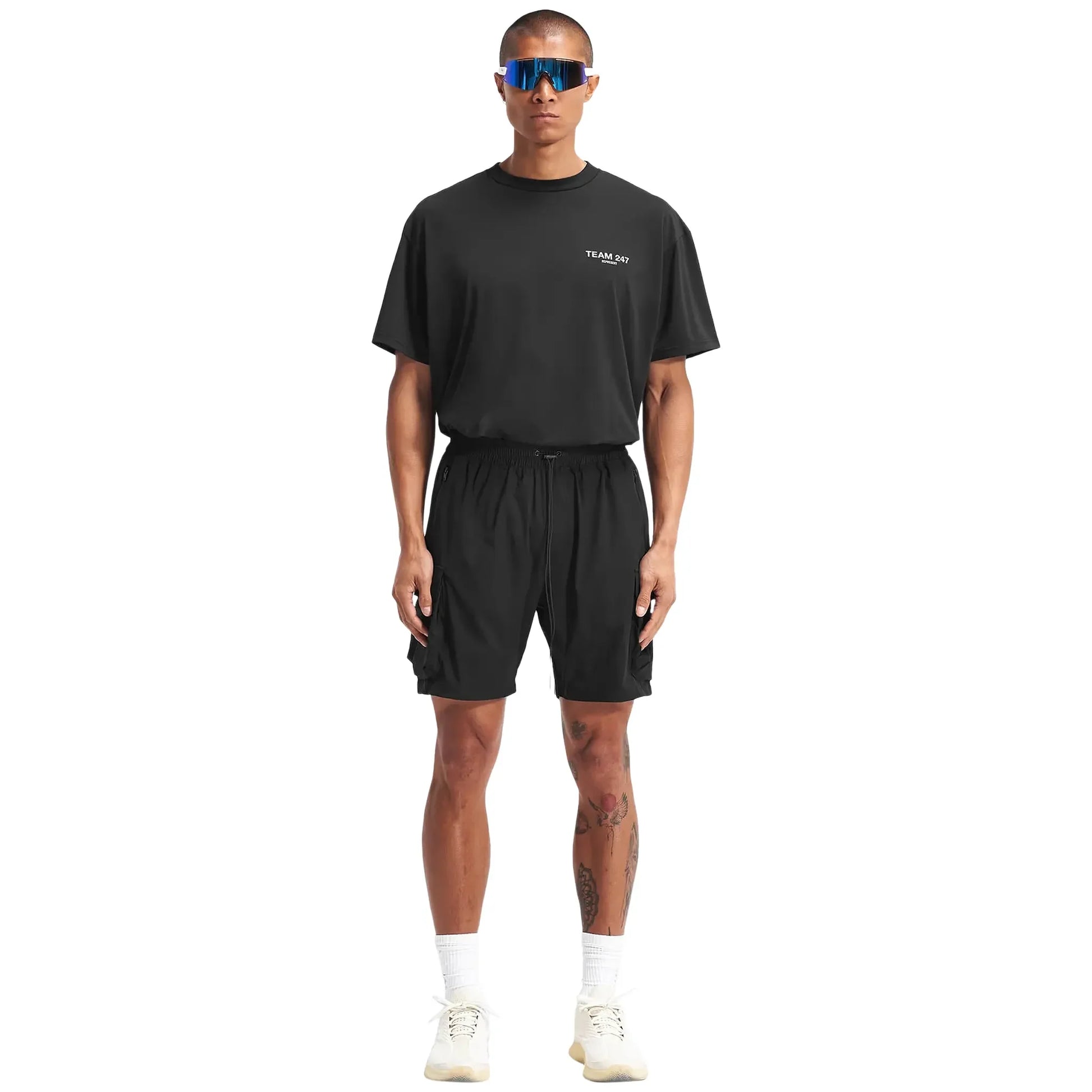Represent 247 Black Shorts