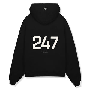 Represent 247 Oversized Jet Black Hoodie