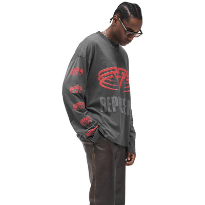Represent Legacy Tour Reversible L/S Grey T Shirt