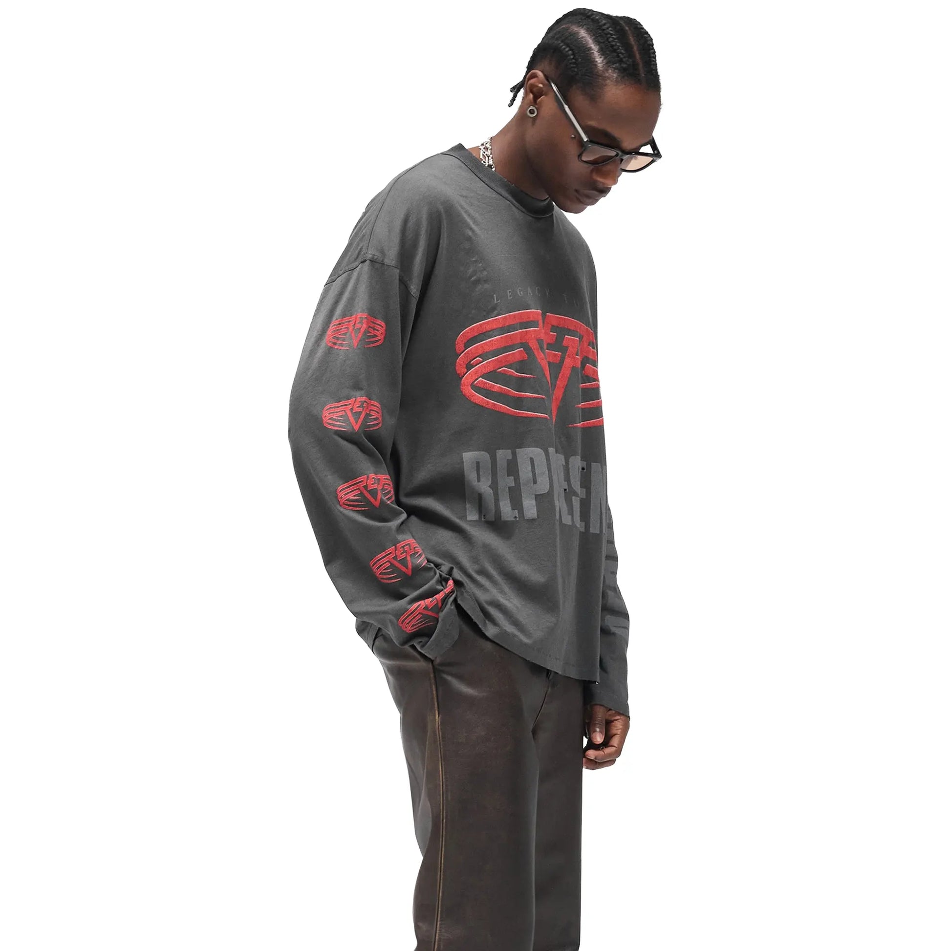 Represent Legacy Tour Reversible L/S Grey T Shirt