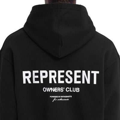 Represent Owners Club Zip-Up Black Hoodie