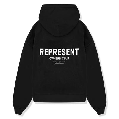 Represent Owners Club Zip-Up Black Hoodie