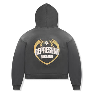 Represent Rep Angel Border Stained Black Hoodie