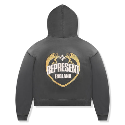 Represent Rep Angel Border Stained Black Hoodie