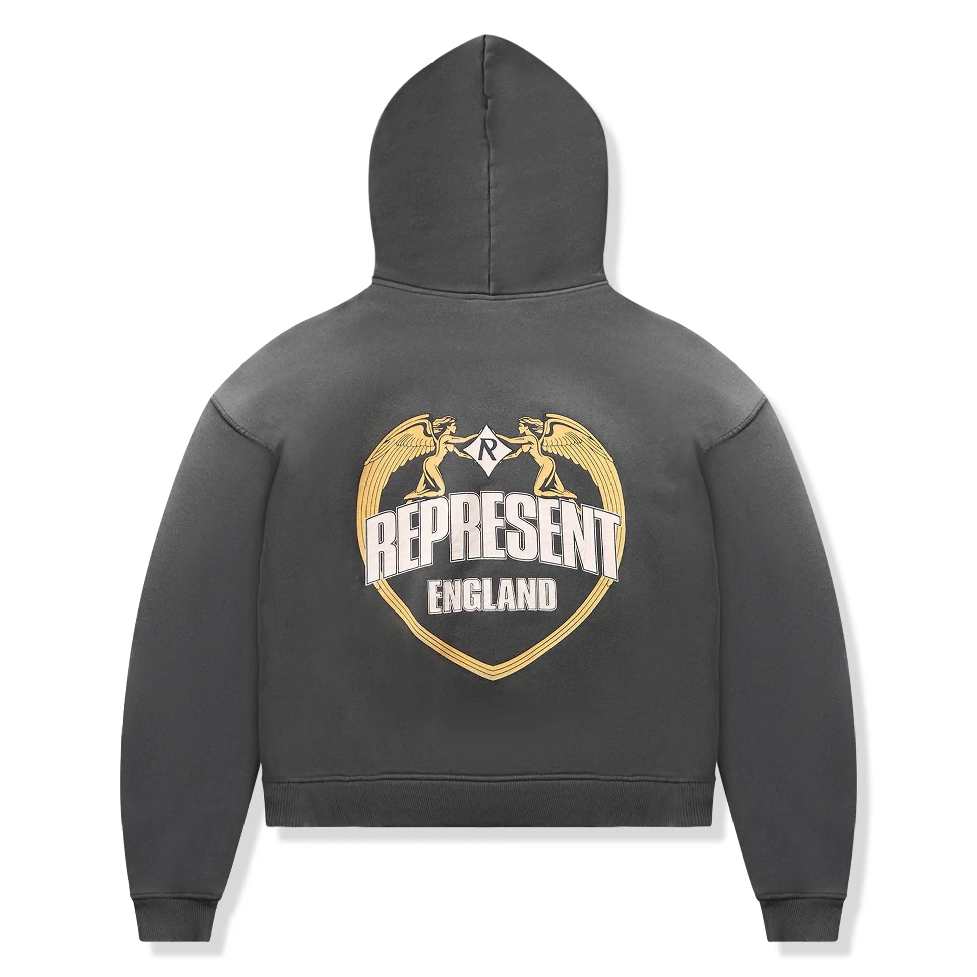 Represent Rep Angel Border Stained Black Hoodie