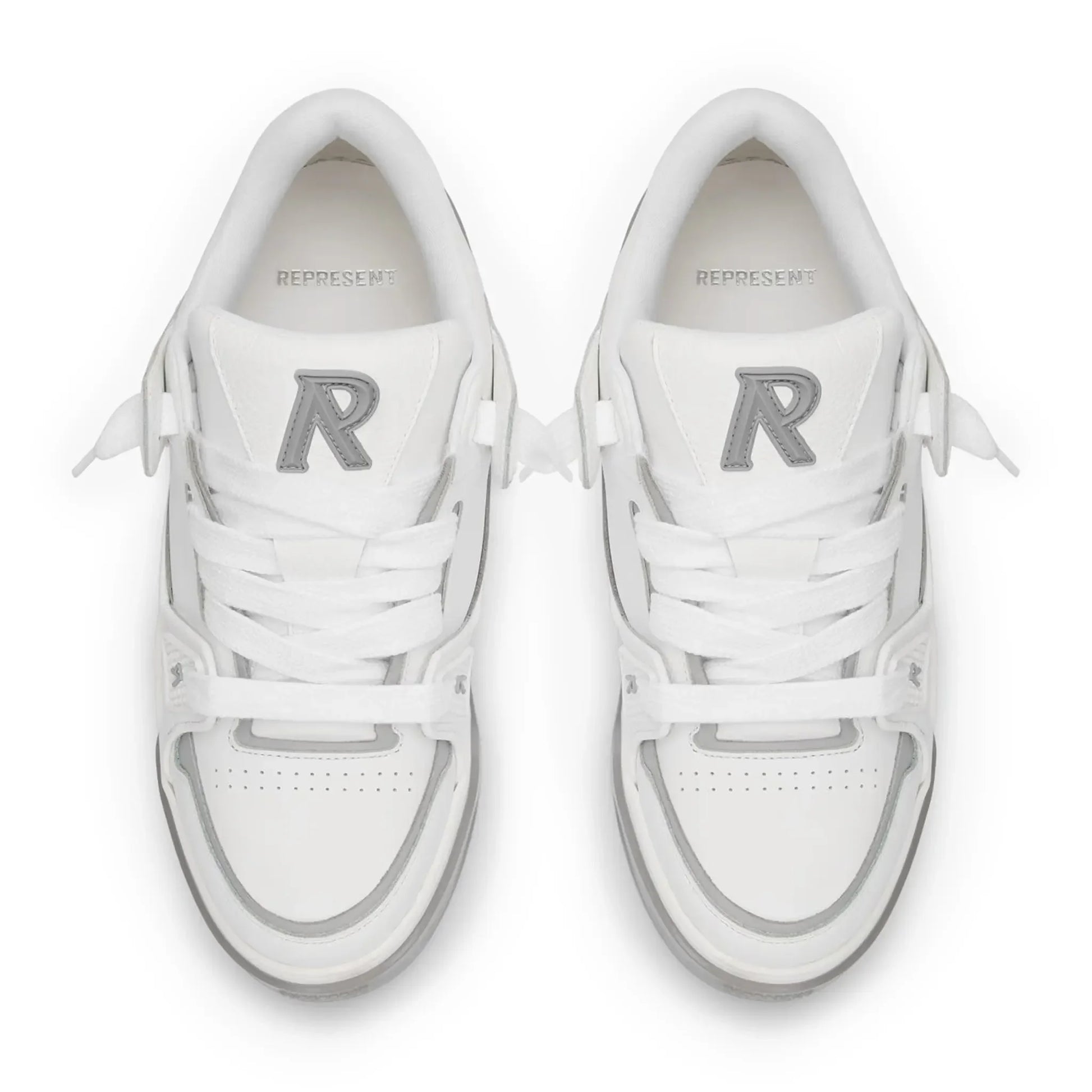 Represent Studio White Grey Sneakers
