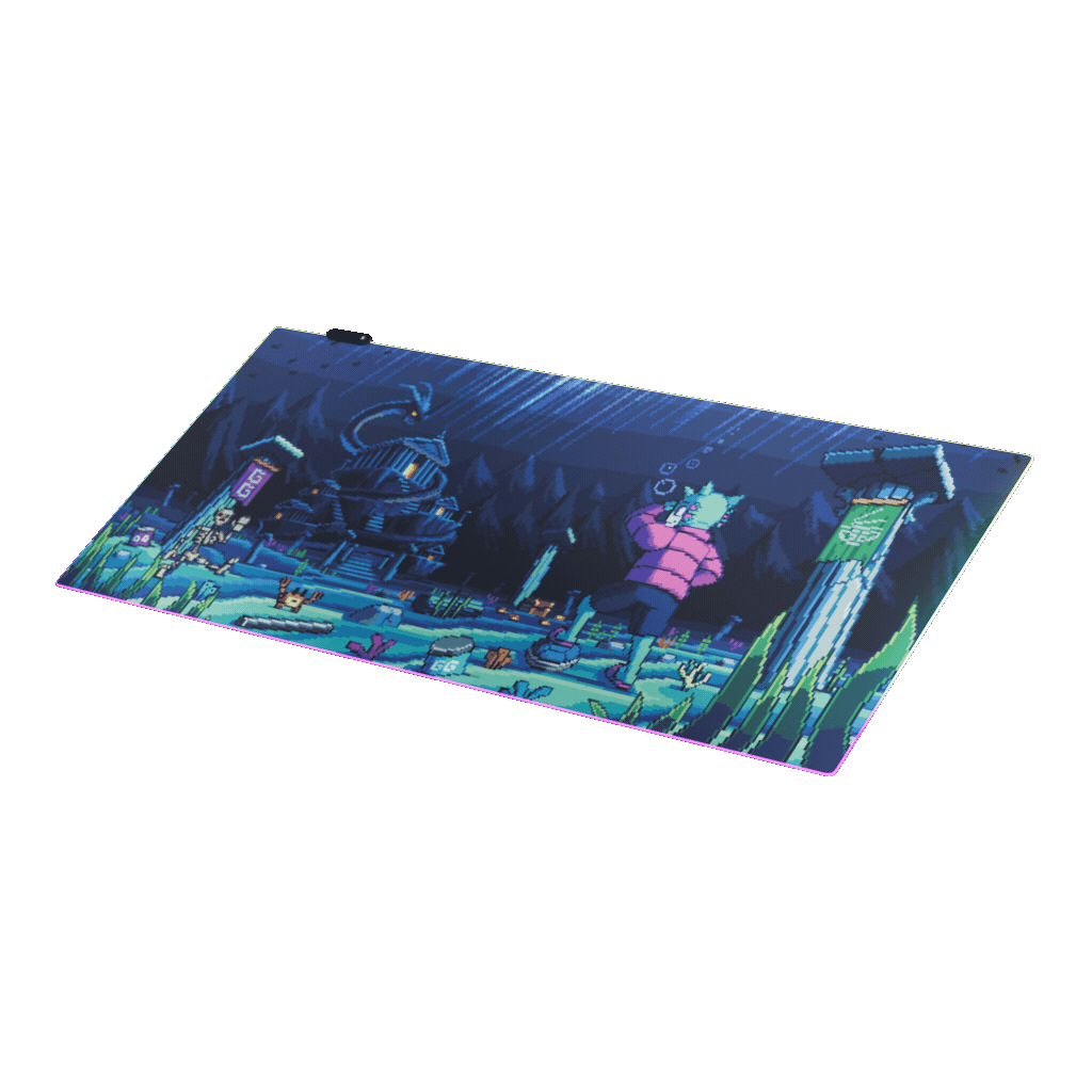 PIXEL CUPS x BigPuffer: Leviathan's Crossing RGB Mouse Pad