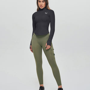 Ribbed Gym Jacket - Black
