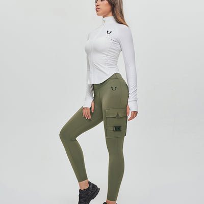 Ribbed Gym Jacket - White