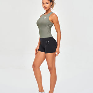 Ribbed Workout Tank - Smoke Blue