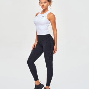 Ribbed Workout Tank - White
