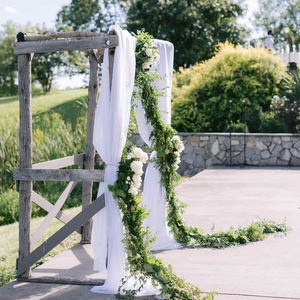 Chic White and Green Riverside Wedding