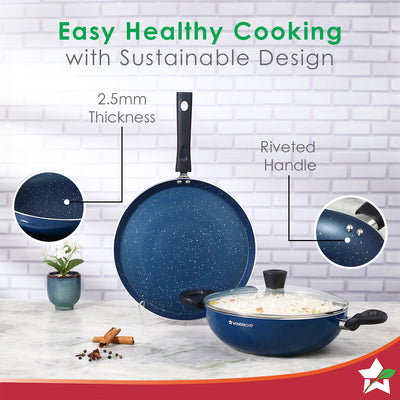 Galaxy 3pcs Cookware Set | Kadhai by black tree