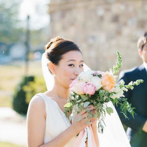 Romantic Peach and Coral Garden Wedding