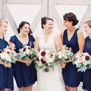 Rustic Chic with a Pop of Burgundy Wedding