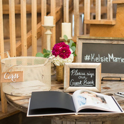 Rustic Chic with a Pop of Burgundy Wedding