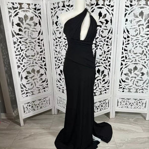 Jersey Fitted One Shoulder Slit Gown by Jovani 02543