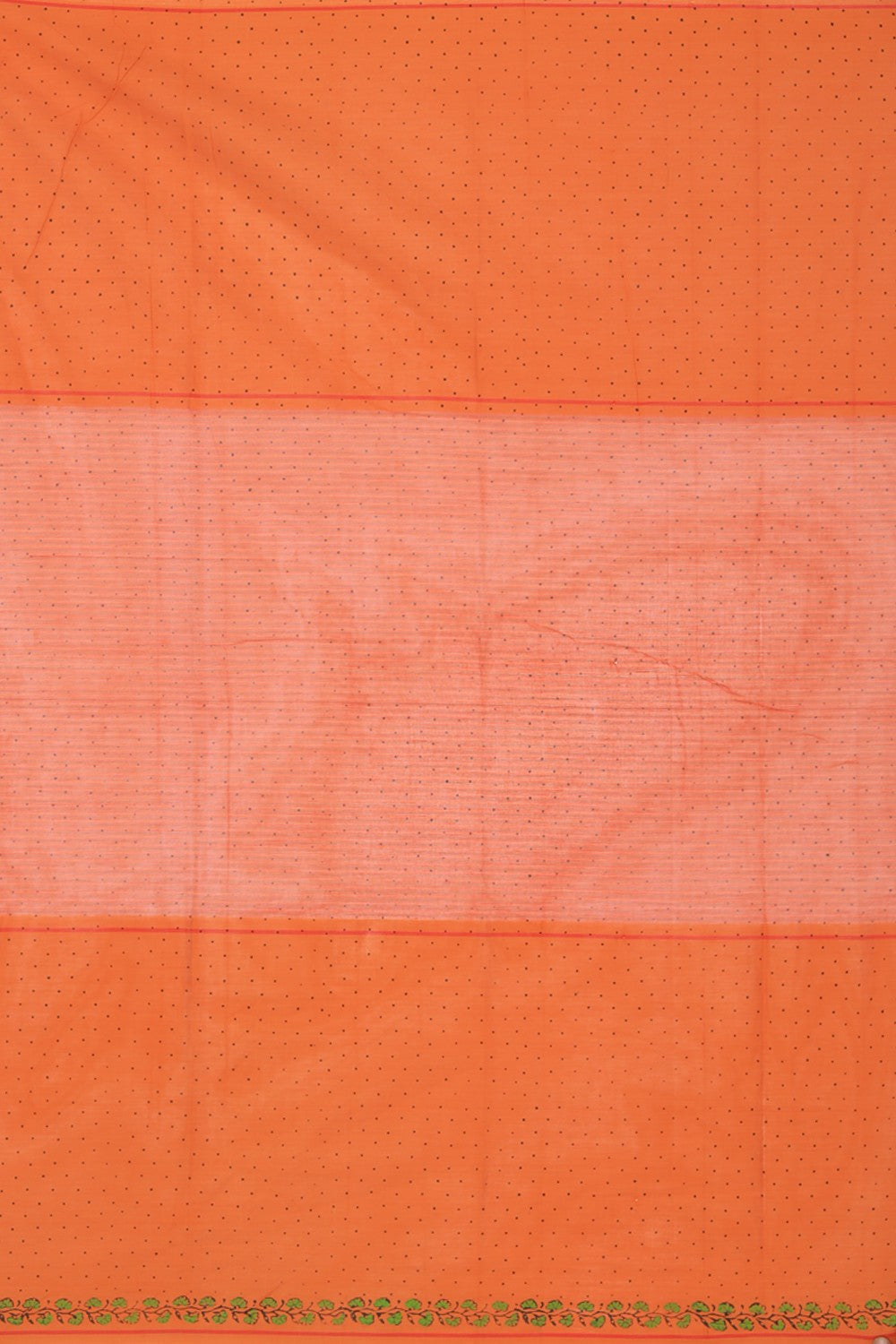 Hand block printed cotton saree