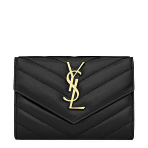 Saint Laurent Cassandre Matelasse Lambskin Small Envelope Wallet