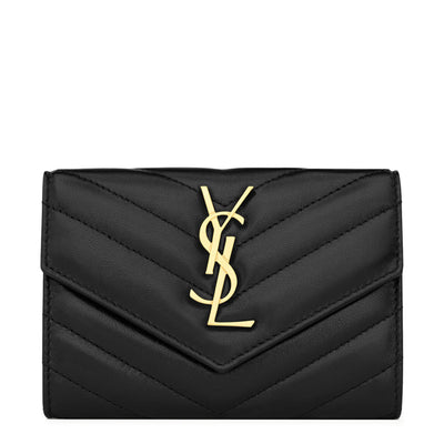 Saint Laurent Cassandre Matelasse Lambskin Small Envelope Wallet