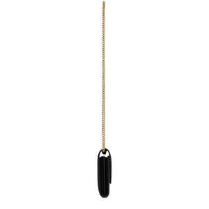 Saint Laurent Monogram Envelope Black Gold Crossbody Bag