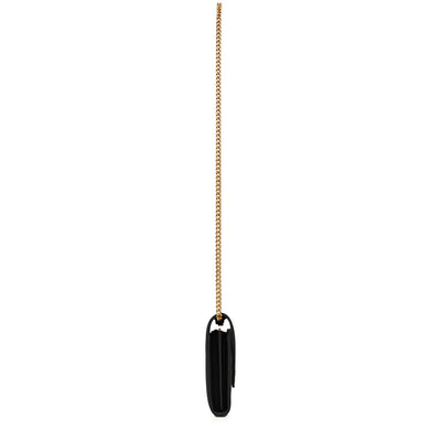 Saint Laurent Monogram Envelope Black Gold Crossbody Bag