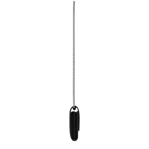 Saint Laurent Monogram Envelope Black Silver Crossbody Bag