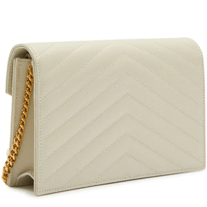 Saint Laurent Monogram Envelope Blanc Vintage Crossbody Bag