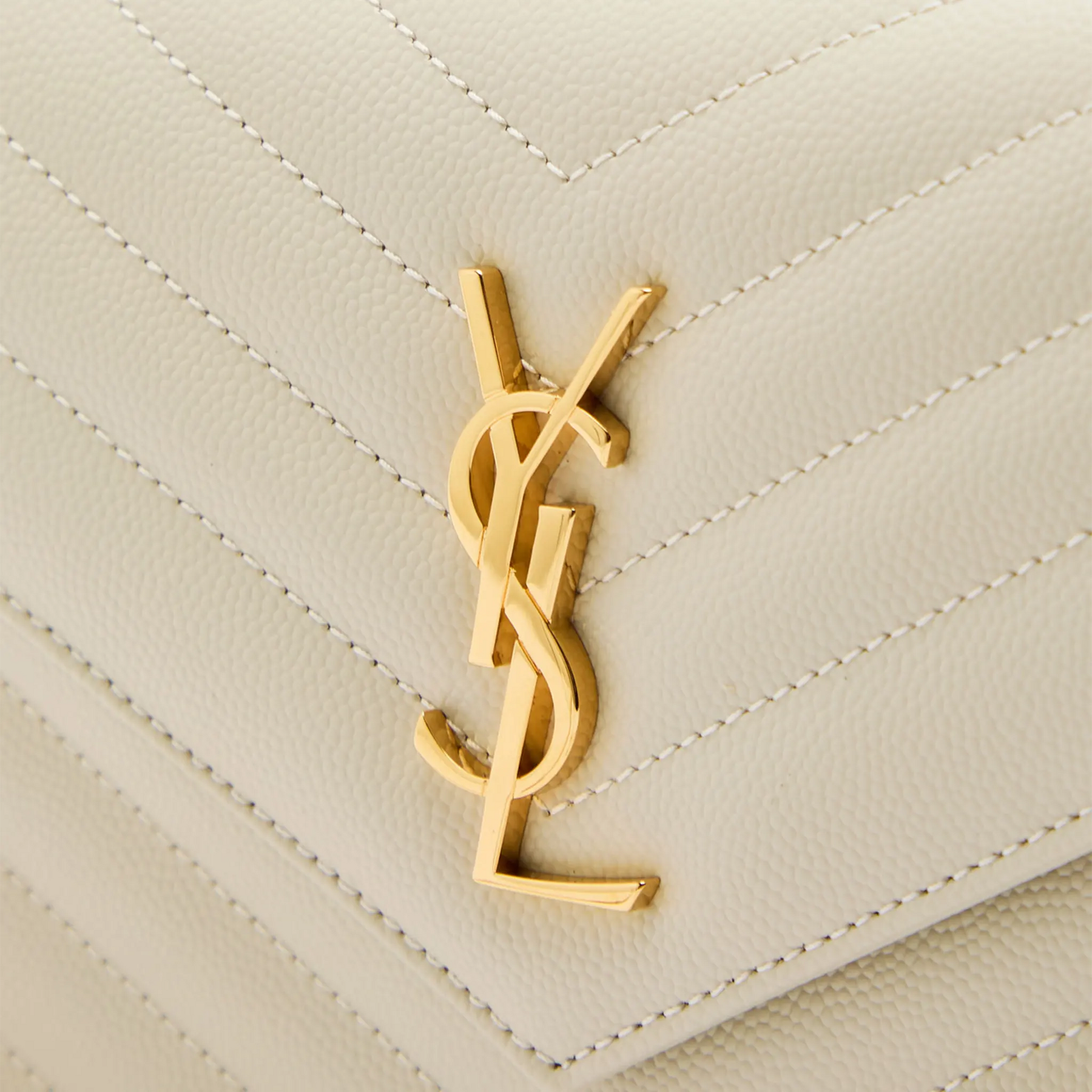 Saint Laurent Monogram Envelope Blanc Vintage Crossbody Bag