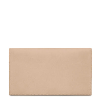 Saint Laurent Uptown Grain De Poudre Leather Dark Beige Pouch